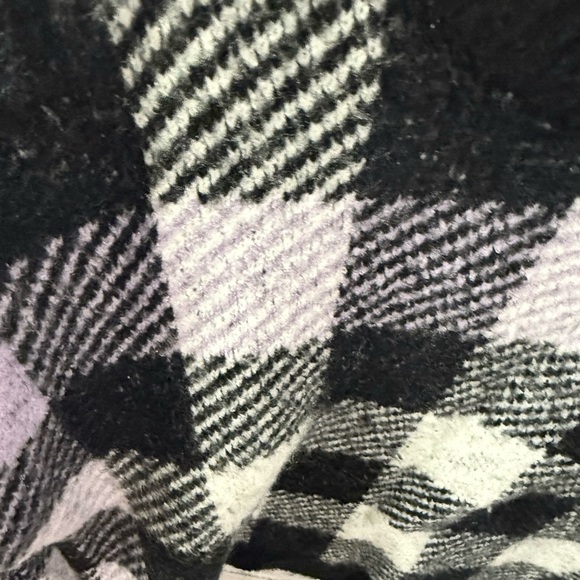 Forever 21 Black and White with Purple Checkered Sweater - Picture 2 of 3